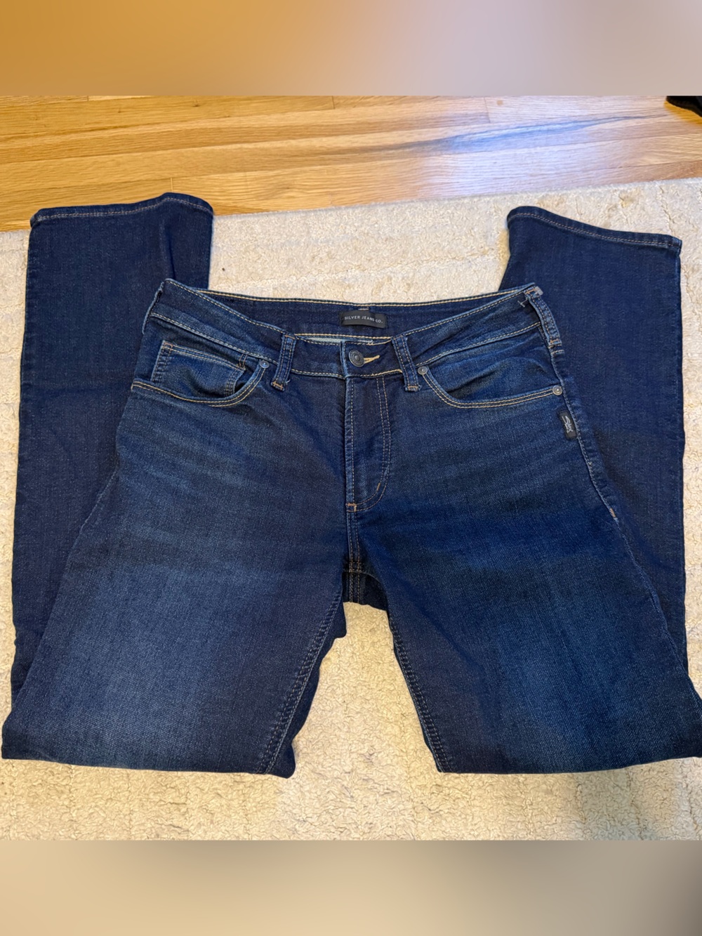 Silver Jeans Indigo Blue Straight Leg Denim